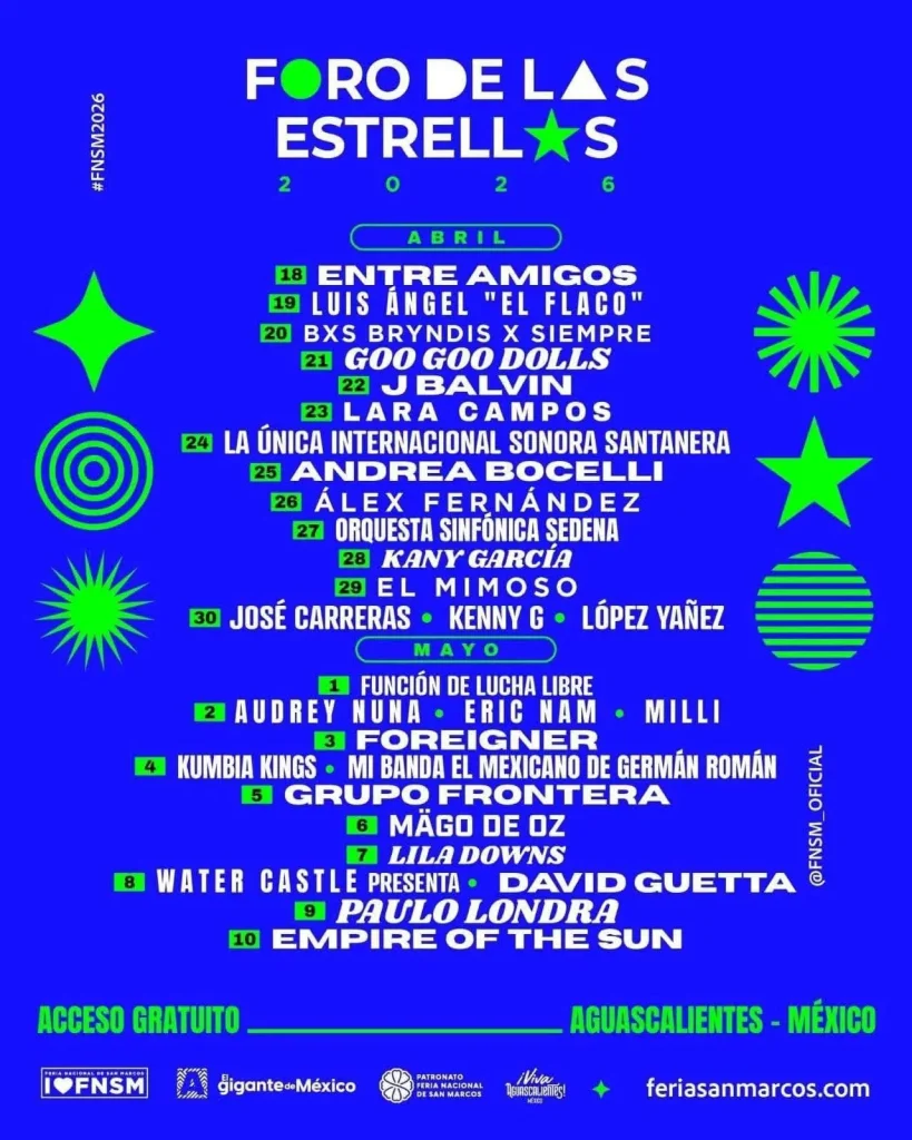 Cartelera del Foro de las Estrellas 2026 impacta a nivel nacional